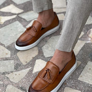 Tampa Kilt Tan Tassel Loafers