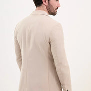 GentWith Tea Beige Slim Fit Double Breasted Suit