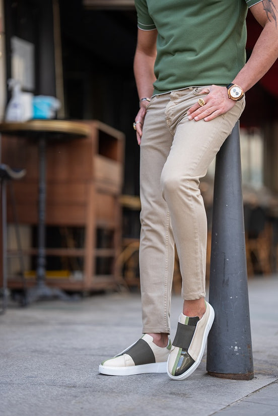Beige Mens Jeans