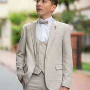 Tea Beige Slim Fit Peak Lapel Boy Tuxedo