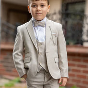 Tea Beige Slim Fit Peak Lapel Boy Tuxedo