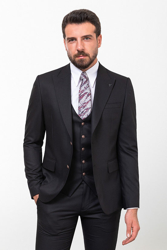 3 Piece Suit Black