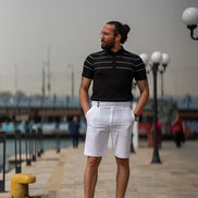 Tea Black Slim Fit Polo T-Shirt