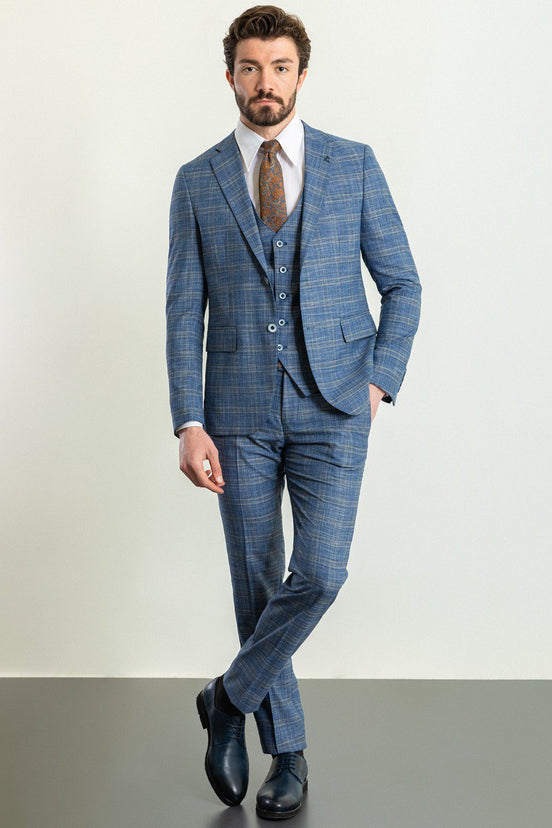 Blue Plaid Suit