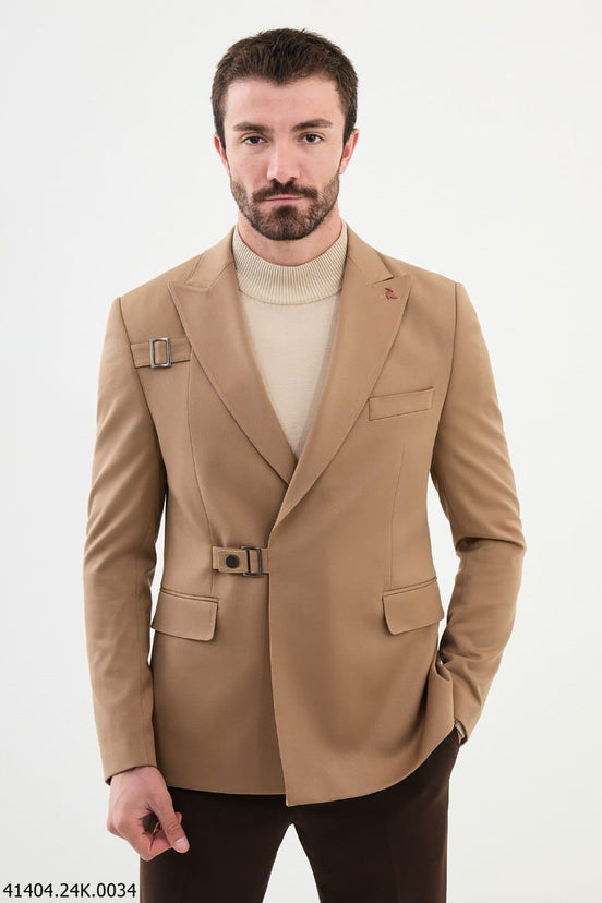 Camel Buckle Blazer