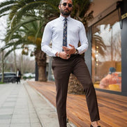 Tea Dark Brown Chino Pants