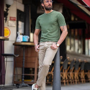 Tea Green Slim Fit Crew Neck T-Shirt