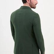 GentWith Tea Dark Green Slim Fit Double Breasted Suit