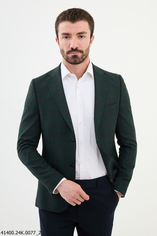 Green Wool Blazer