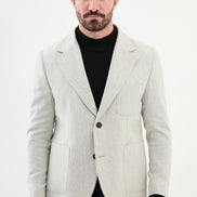 Tea Men's Beige Hooded Blazer