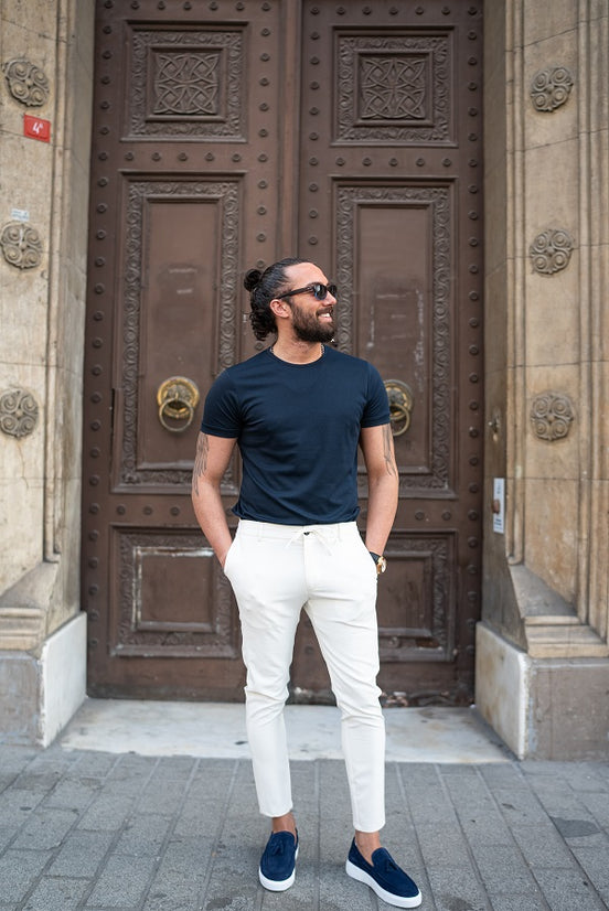 Navy Blue Round Neck T-Shirt