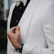 Tea Slim Fit Shawl Lapel Off White Tuxedo