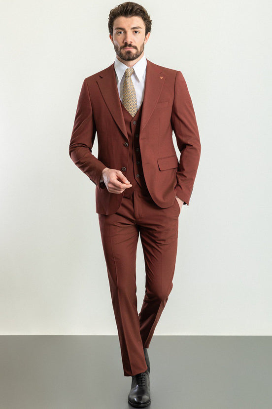 Rust Brown Suit