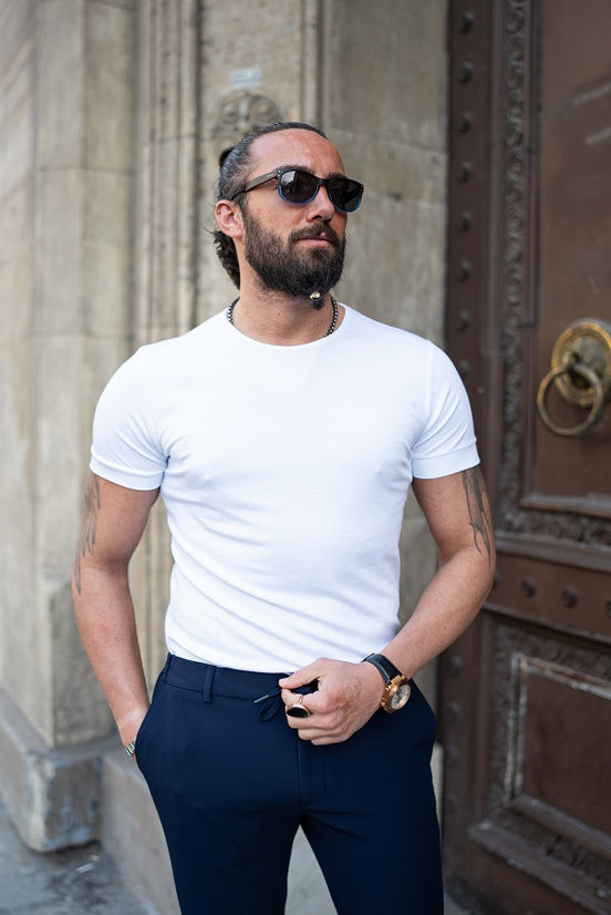 White Round Neck T-Shirt