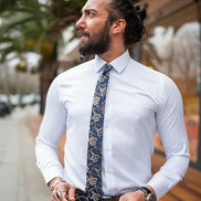 Tea Slim Fit Cotton White Formal Shirt