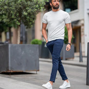 Tea White Slim Fit Crew Neck T-Shirt