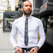 Tea Slim Fit Pin Collar White Formal Shirt