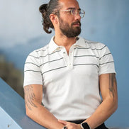 Tea White Slim Fit Polo T-Shirt