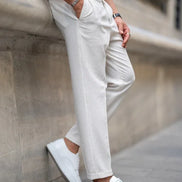Tea White Striped Chino Pants