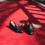 The Oliver Black Double Monk Strap Shoes