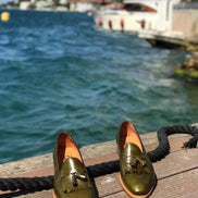 The Oth Kiltie Green Tassel Loafers