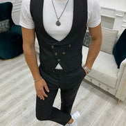 Whitney Brown Slim Fit Peak Lapel Plaid Suit