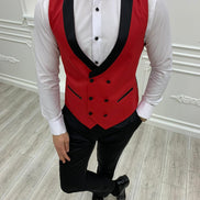 Whitney Slim Fit Peak Lapel Red Tuxedo