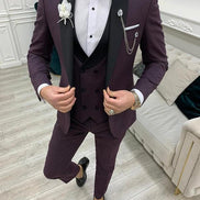 Yukon Slim Fit Shawl Lapel Purple Tuxedo