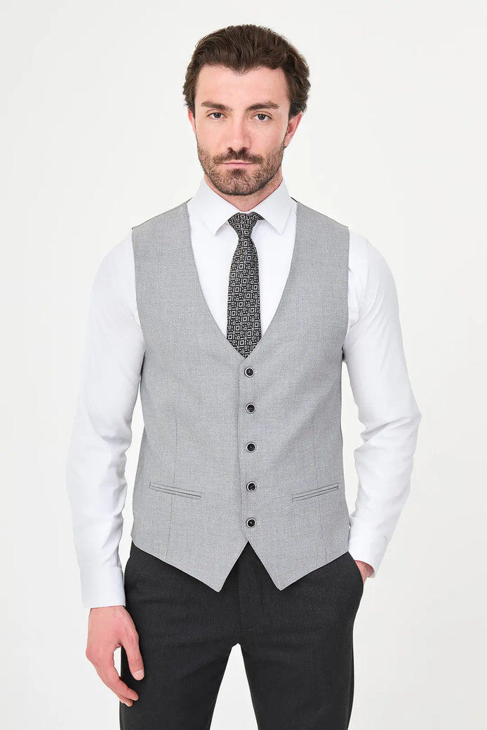 Gray Slim Vest