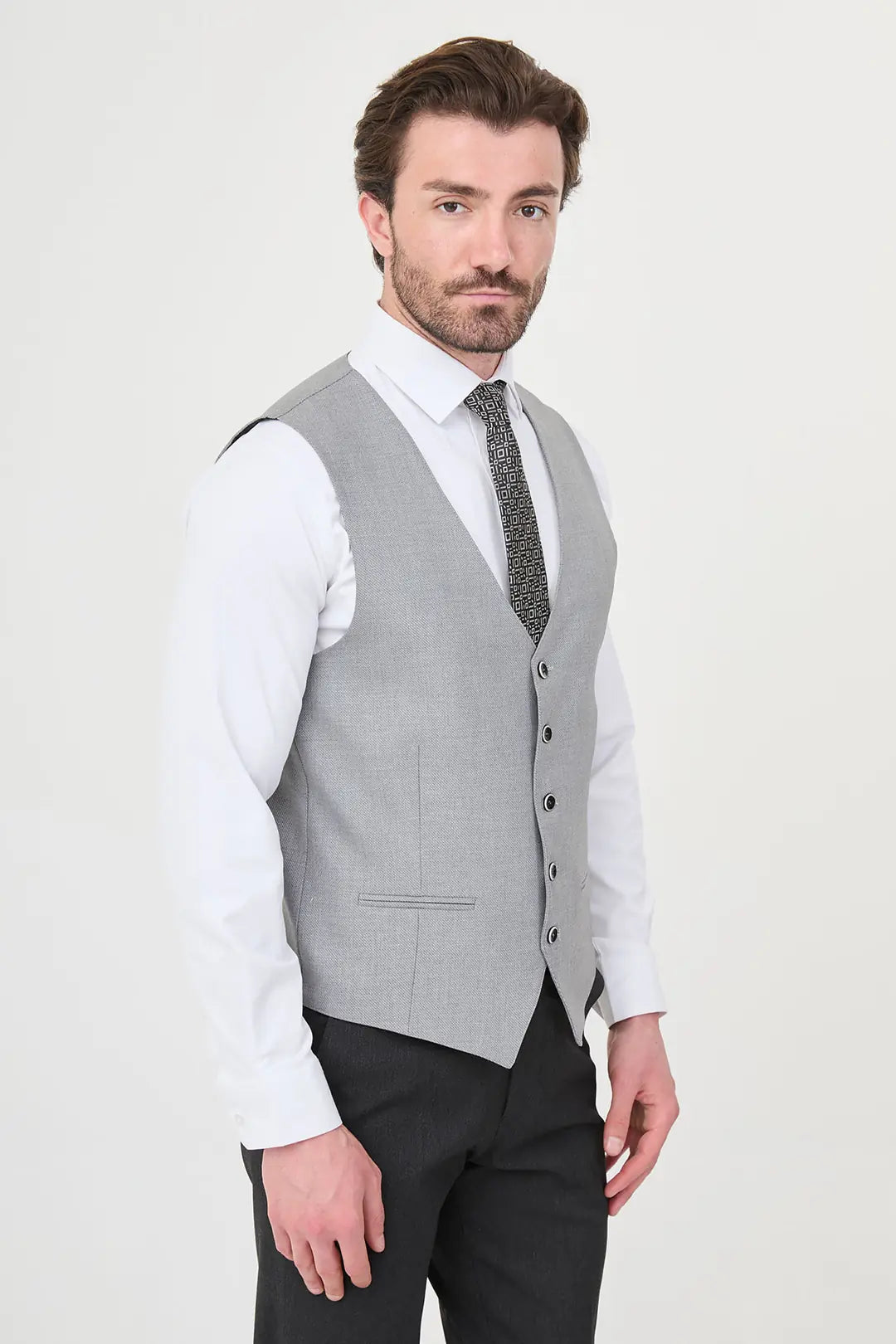 Gray Slim Vest