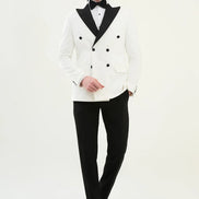 Hamden White Slim Fit Peak Lapel Tuxedo