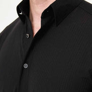 Laredo Black Tonal Pinstripe Long Sleeve Dress Shirt