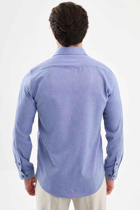 Laredo Blue Crosshatch Shirt