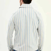 Laredo Blue Men's Striped Zip-Up Harrington Jacket