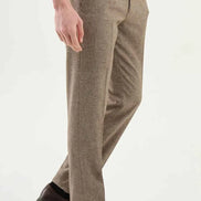 Laredo Brown Crosshatch Dress Pants
