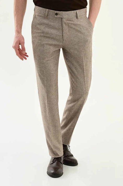 Laredo Brown Crosshatch Dress Pants