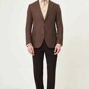 Laredo Brown Notch Lapel Blazer