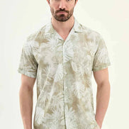 Laredo Green Tropical Floral Print Short Sleeve Shirt