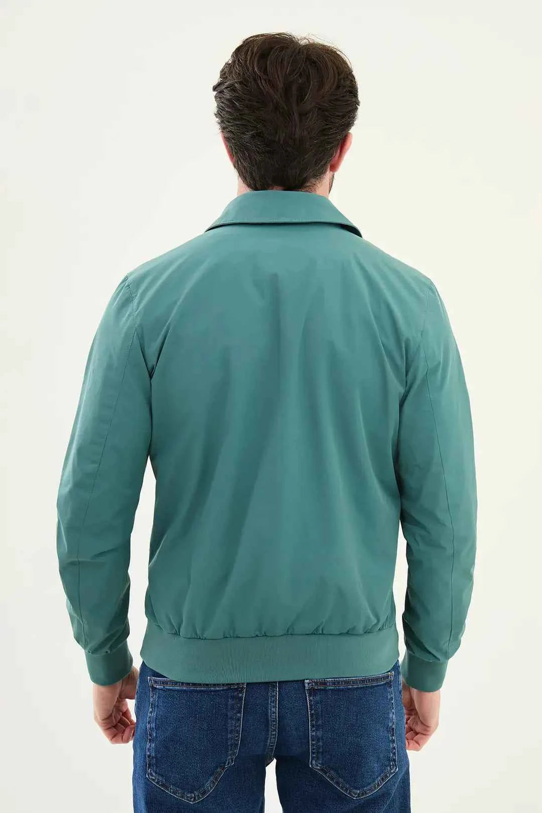 Laredo Men's Teal Zip-Up Harrington Jacket