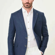 Laredo Navy Blue Notch Lapel Blazer