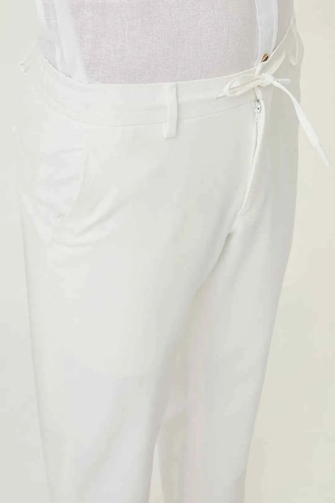 Laredo Off White Drawstring Elastic Waistband Pants
