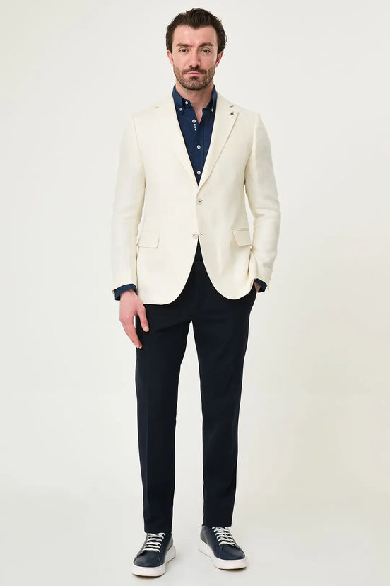 Laredo Off White Notch Lapel Blazer