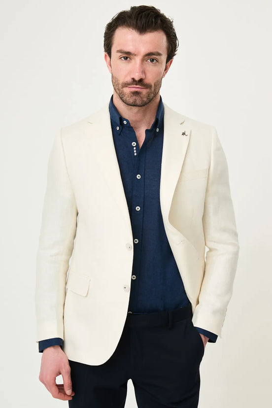 Laredo Off White Notch Lapel Blazer