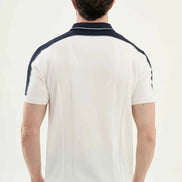 Laredo Off White Striped Knit Short Sleeve Polo Shirt