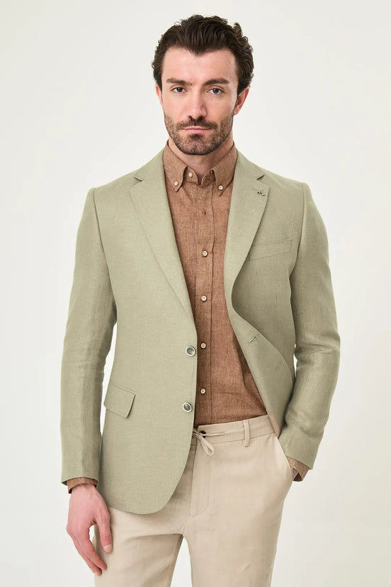 Laredo Sage Green Notch Lapel Blazer