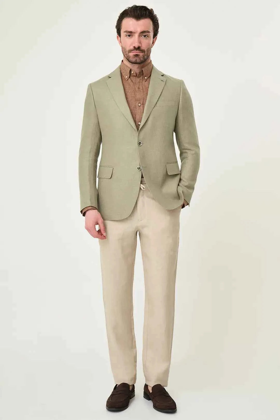 Laredo Sage Green Notch Lapel Blazer