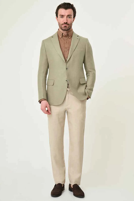 Laredo Sage Green Notch Lapel Blazer