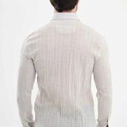 Laredo Slim Fit Embossed Cotton Shirt Beige