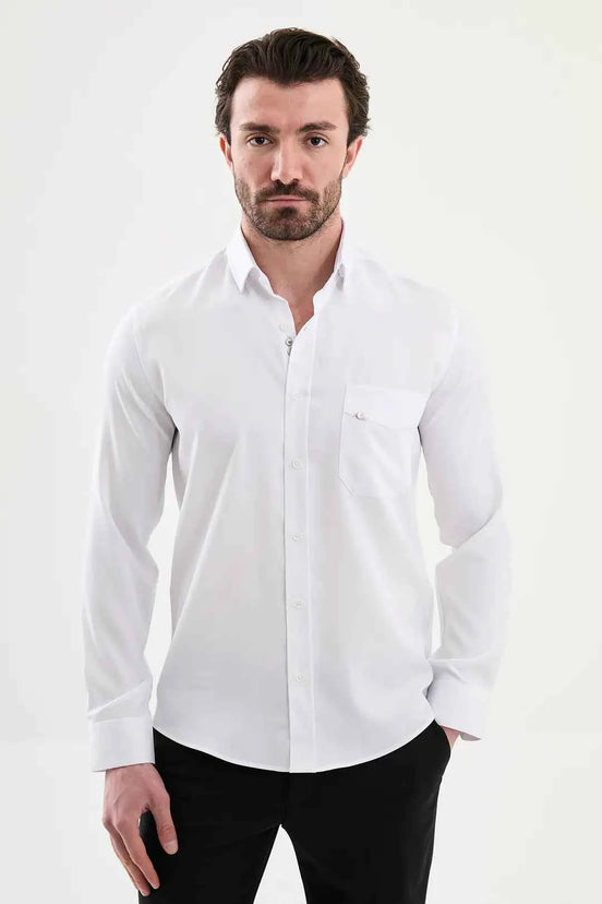 Laredo White Crosshatch Shirt