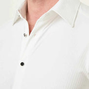 Laredo White Tonal Pinstripe Long Sleeve Dress Shirt